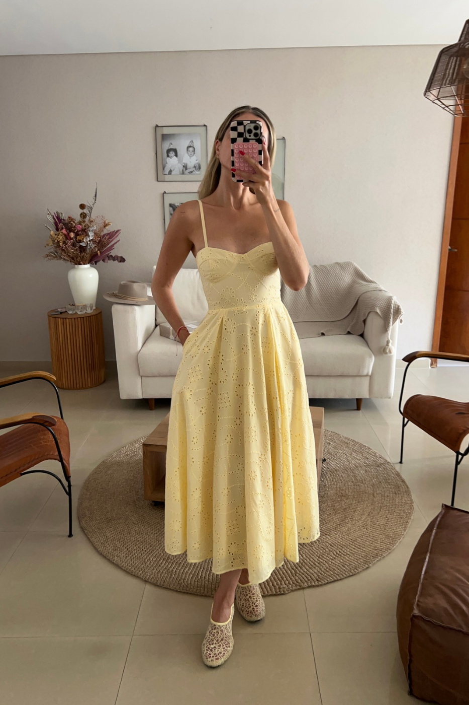 Vestido Midi Ojalillo Princesa
